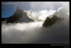 Dent du Geant in alpine clouds, Italy