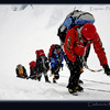 Climbers towards North Col of Everest, Tibet