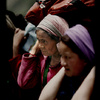 Female porters at Friendship Bridge, Nepal