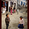 Kids playing on street in Phakding, Nepal