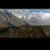 Panorama of Nepalese Himalaya with Everest from Namche Bazaar