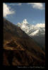 Phortse town and Ama Dablam in Khumbu Valley, Nepal
