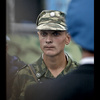 Russian soldier at Red Square at paratroopers celebration