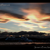 Patagonia: sunset over Punta Arenas harbour
