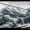 Prayerflags at Advanced Basecamp on Mount Everest, Tibet