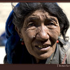 Tibetan farming woman close up