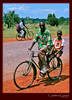 Cyclist at the equator, Uganda