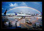 United Airlines Rainbow at Chicago O Hare airport